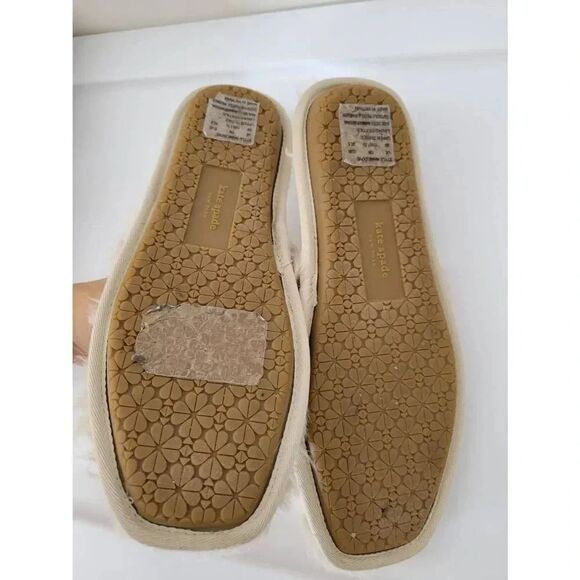 Kate Spade Dove Faux Fur Comfort Slipper Shoes 6B - Picture 5 of 8